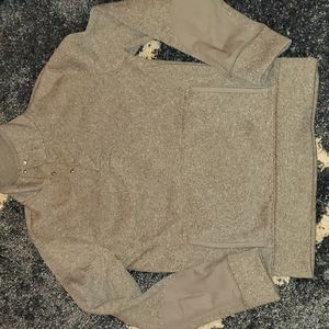 Gray mock turtleneck fleece